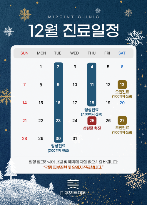 12월 진료일정